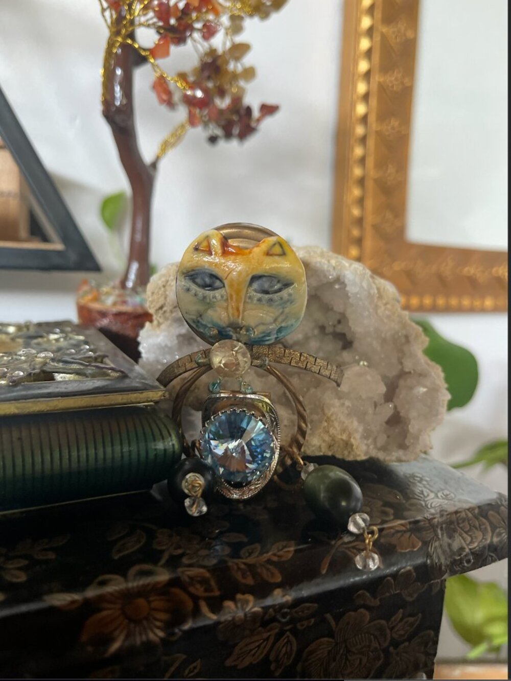 Vintage Cat Collectible Hand Crafted and Signed Pin, Unique Cat Gift
